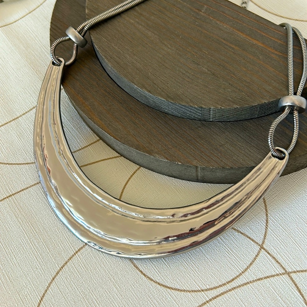 Chico’s Silver Bib Necklace